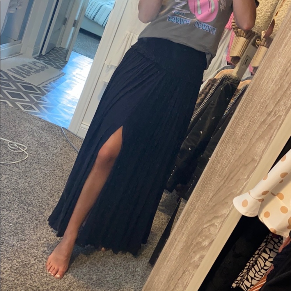 EUC free people smocked waist maxi skirt small